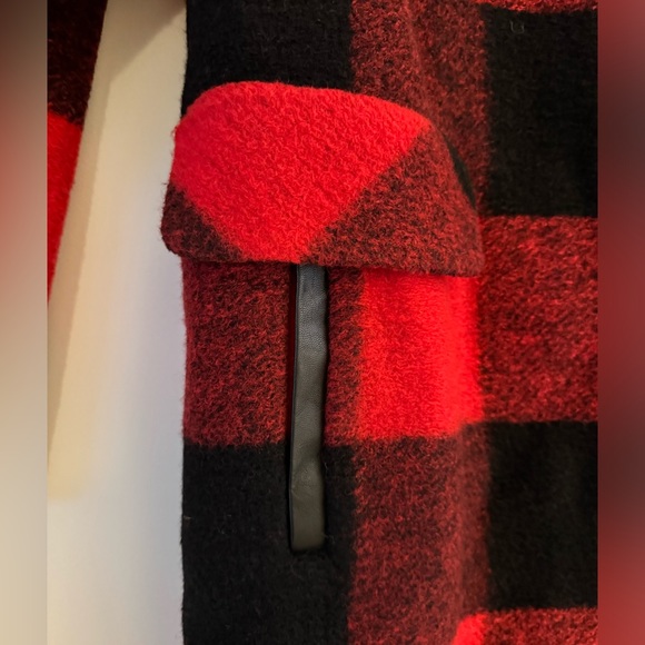 NWOT Pendleton Red and Black Check Wool Coat - Picture 6 of 7